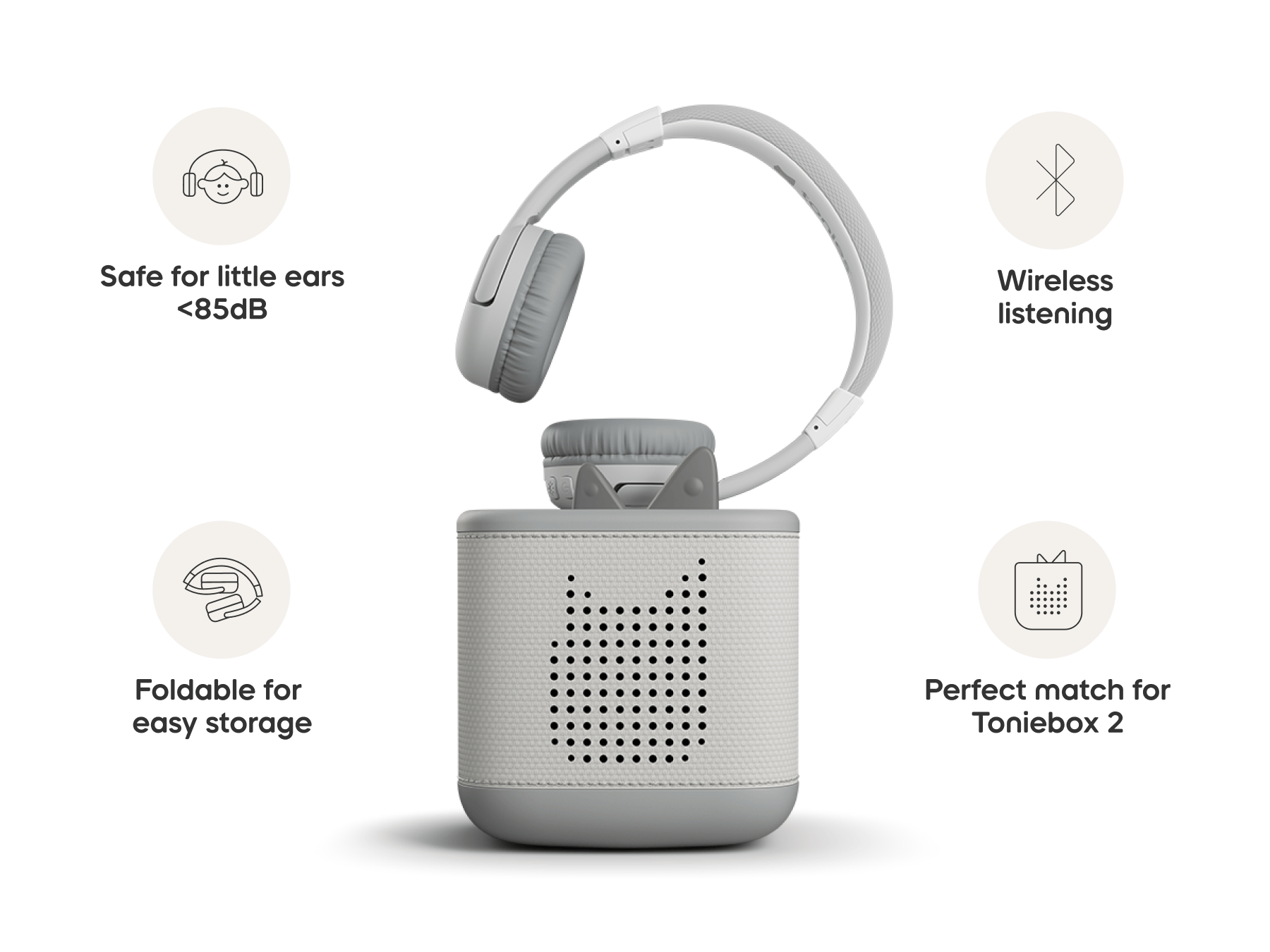 Bluetooth Headphones: Moon Gray