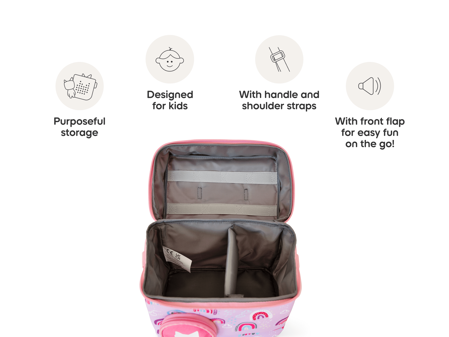 Listen & Go Bag for Toniebox - Pink Over The Rainbow