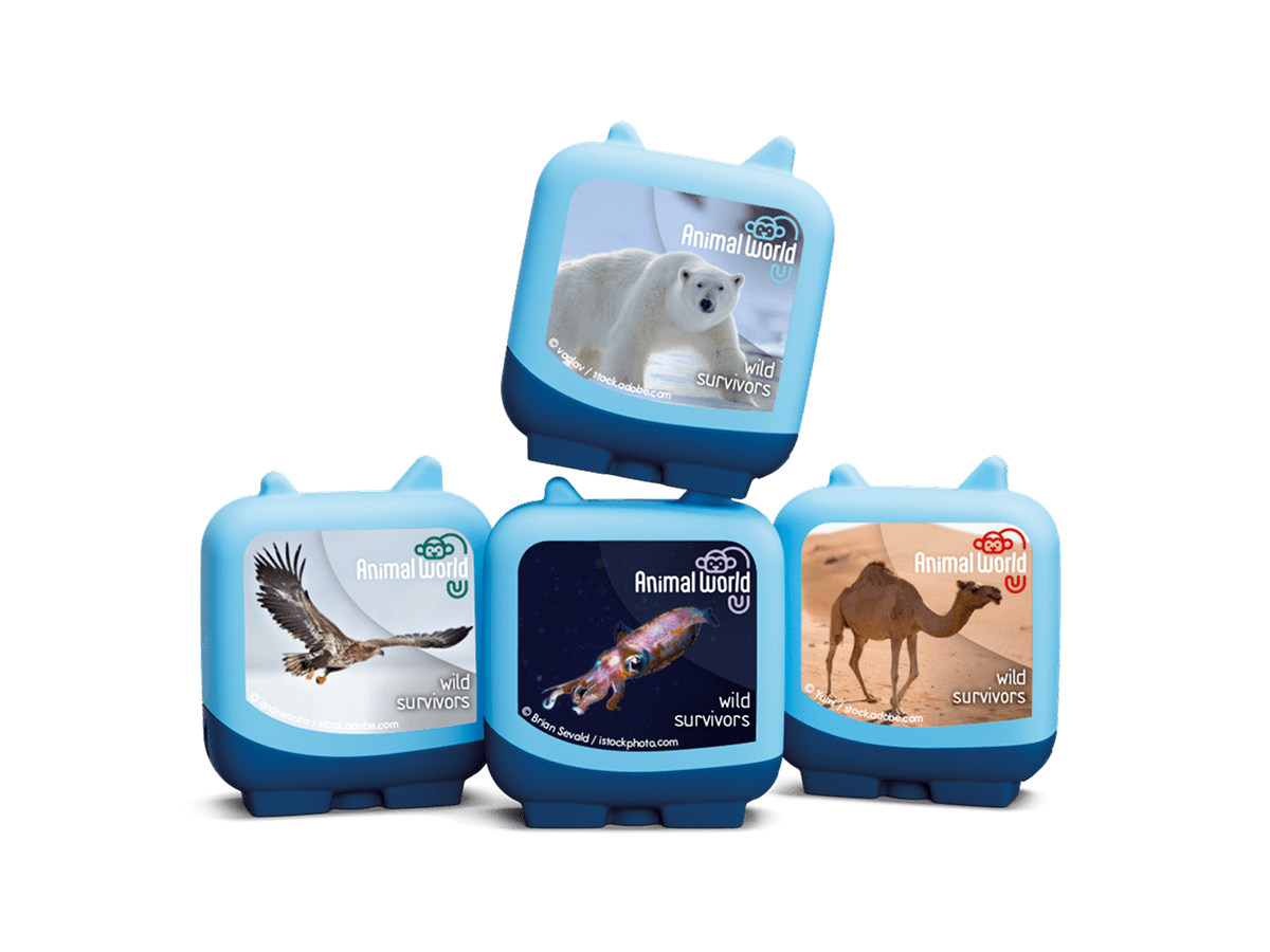 Animal World Wild Survivors Pocket Tonies - 4 Pack